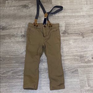 Boys pants with suspenders 3T